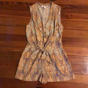 Purple and gold romper